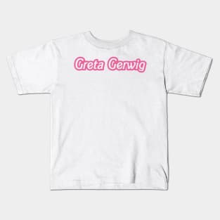 greta gerwig white and pink barbie movie premier Kids T-Shirt